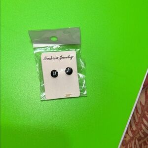 Black Stud Earrings